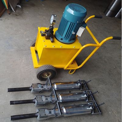 Fabricación Completa Cantera Hidráulica Usando Potentes Máquinas de Minería de Roca