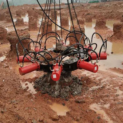 Excavadora de bajo consumo energético trituradora de agua hidráulica triturador de 75 mm Chisel para apilamiento de piedra