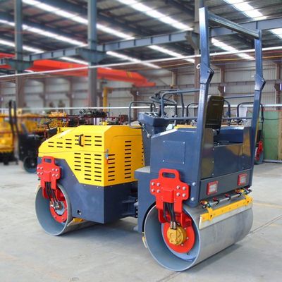 Compactor de rodillos vibratorios de doble tambor compacto de 9 CV para proyectos de carreteras pequeñas