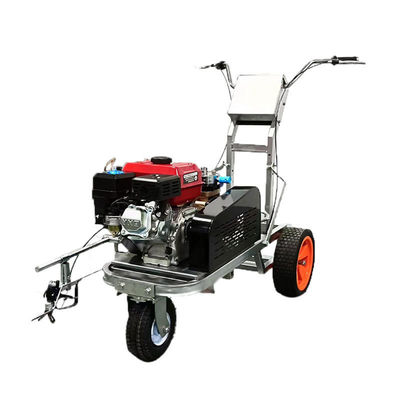 Máquina de marcado de carreteras de pulverización en frío con pistola de pulverización simple/doble para obras de construcción