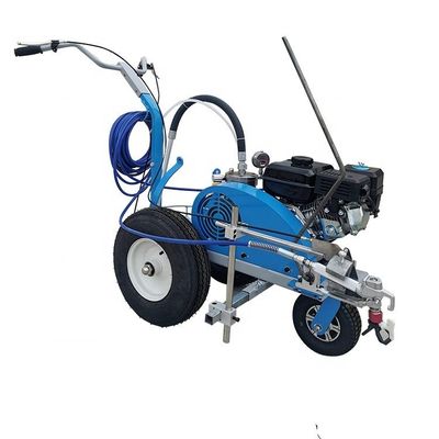 Máquina de marcado de carreteras de pulverización en frío con pistola de pulverización simple/doble para obras de construcción