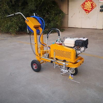 Máquina de marcado de espacios de estacionamiento de pavimento de asfalto de empuje manual con pistola de pulverización simple/doble