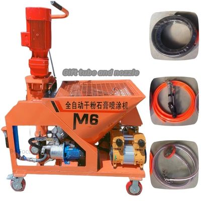 Materiales aplicables Máquina de rociado de mortero de yeso M6 para rociado de masilla de hormigón de pared