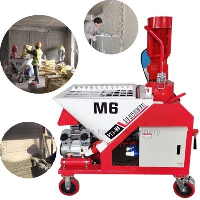 Materiales aplicables Máquina de rociado de mortero de yeso M6 para rociado de masilla de hormigón de pared