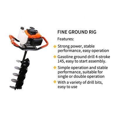 1.1 tonelada máquina de excavación de agujeros en el suelo con excavadora Máxima profundidad 50-150 cm personalizable
