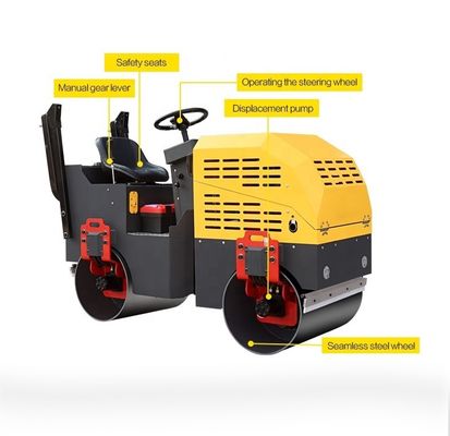 10 toneladas de compactador mini rodillo vibratorio hidráulico SR10/SR10P con frecuencia de vibración de 70 Hz