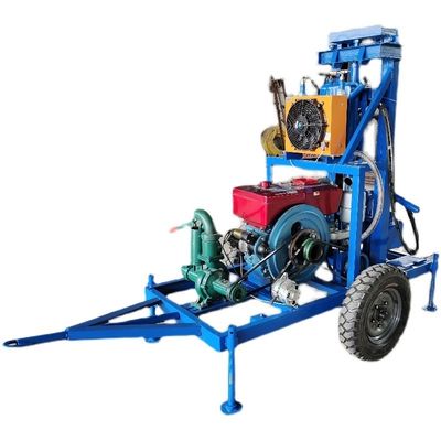 Un equipo de perforación de pozos de agua portátil de 200 m de diésel para perforación