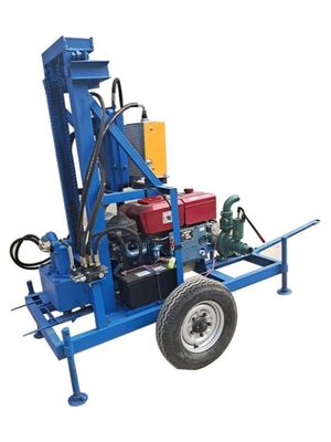 Motor diesel de 100 m de profundidad portátil hidráulico de agua bien equipo de perforación rotativo para la perforación