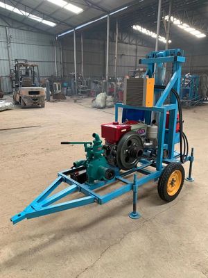 100 m 120 m Mini remolque portátil hidráulico pequeño perforación de tornillo neumático para perforación de agua