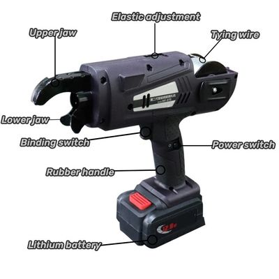 Herramienta de unión de rebar 6-60mm Arma de unión automática con 2 baterías recargables 2000mAh 21V