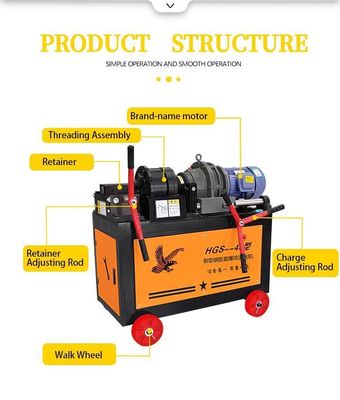 5.5kw Máquina de roscado de rodadura de 3 ejes con doble cabeza vertical para roscado preciso