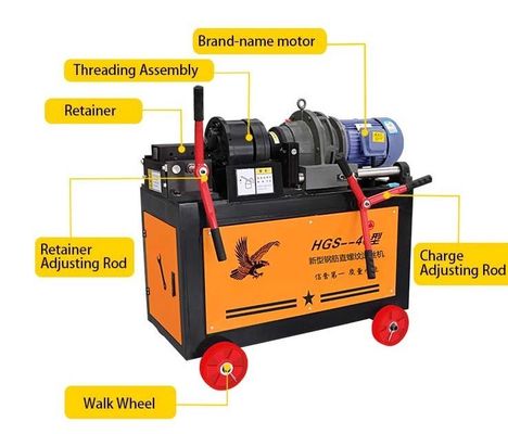 Diseño de una máquina de rodadura de hilos de tubería para andamios automáticos con motor de cobre