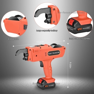 Máquina de unión eléctrica de 12V 4500mAh para 8mm-34mm Rebar Binding con 2 pinzas de batería