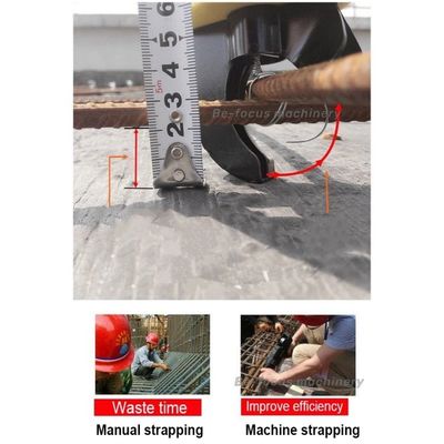 Máquina automática de unión de alambre de rebar sin cable herramienta de unión recargable 500 * 275 * 250mm