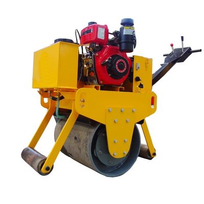 Compactor de rodillos pequeños que camina detrás del doble tambor compresor vibratorio motor diesel de 9 caballos de fuerza