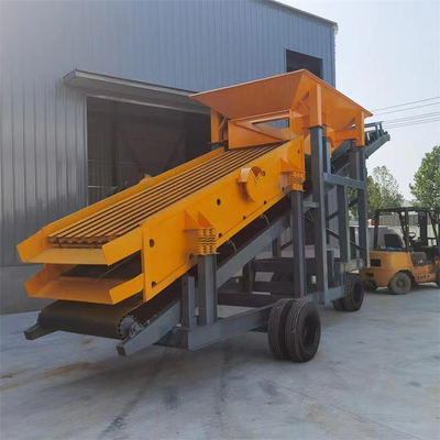 Máquina móvil de filtrado de arena de campo de 380 voltios para la limpieza profesional de piedras