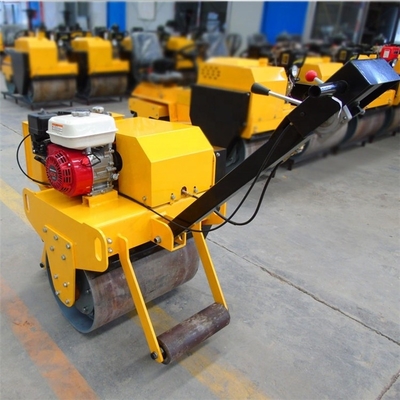 Máquina de doble tambor de 600 kg con motor diésel y rodillo vibratorio para comprimir carreteras de hormigón