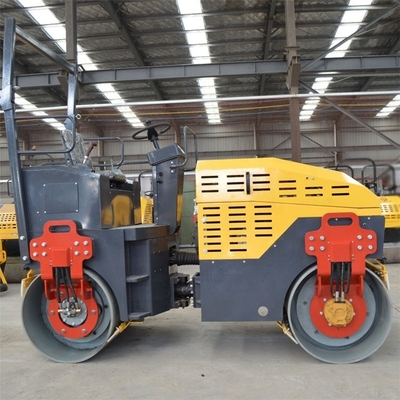 Motor de alta potencia 600 kg Roller vibratorio de doble rueda para caminar detrás de la carretera