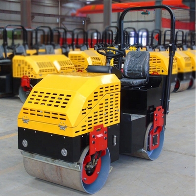 Compactor manual de rodillos de doble tambor para pavimentación de carreteras pequeñas